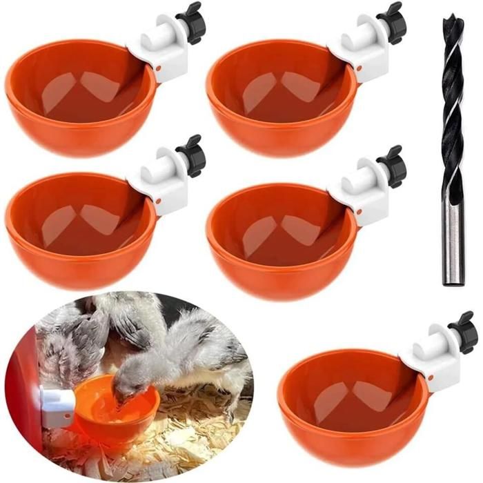 Abreuvoir automatique pour volailles XVX - 5 pièces - Kit montage facile - Pour poules canards oies et dindes