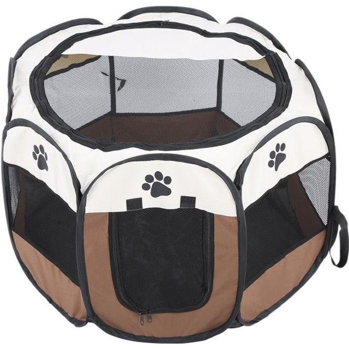 Parc à Chiot  Pliable 81 x 45cm Tissu Oxford Intérieur-Extérieur  Tente Animaux Enclos pour Chiot Chien Chat Lapin HB056