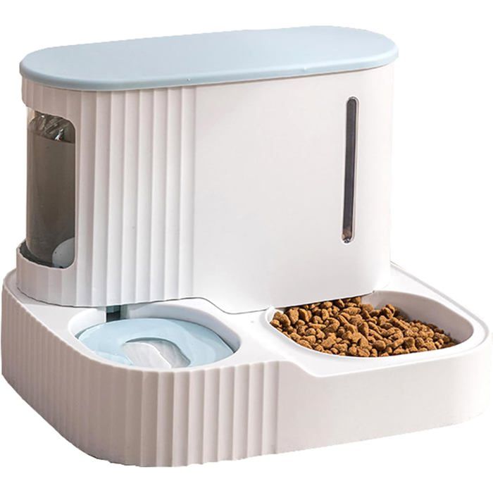 Distributeur automatique de nourriture et deau pour chats gamelle à gravité pour croquettes et abreuvoirs 2 en 1 (VERT)