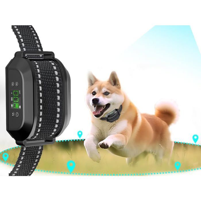 Clôture sans fil GPS pour chiens - KCVV - Système de confinement électrique - Collier dentraînement portable