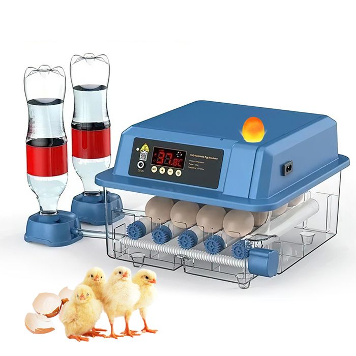 Couveuse Oeuf Automatique 15 Oeufs avec retournement automatique des œufs - double alimentation 220 V/12 V plateau réglable