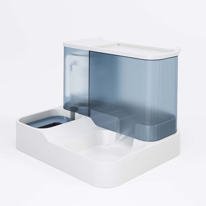 Gamelle Chat 2 en 1 — Distributeur Automatique Eau et Croquettes Grande Capacité Antidérapante