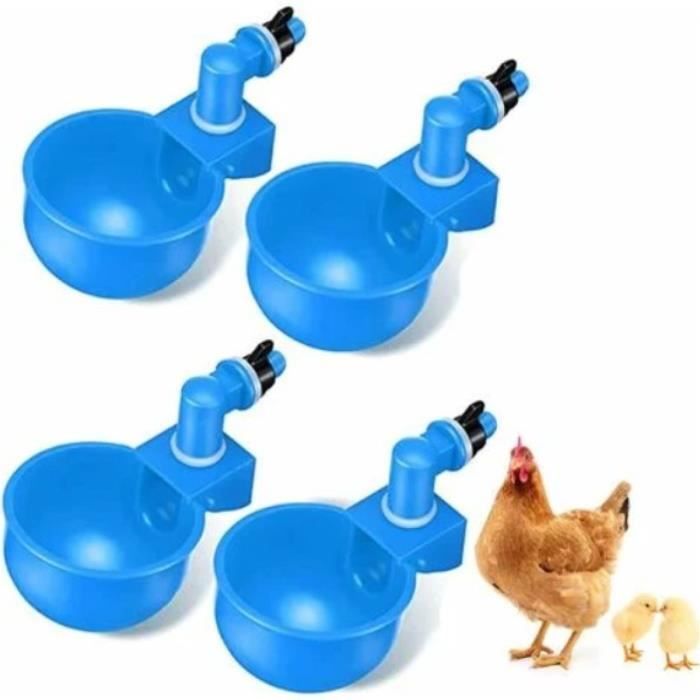 Abreuvoir automatique - YNKKVRE - 4 pcs - Bleu - Pour poules canards oies
