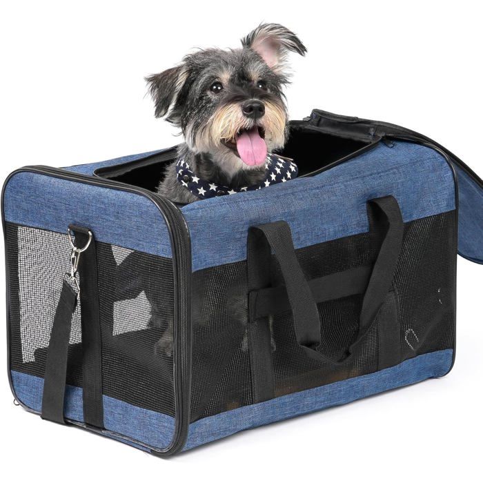 Sac de transport souple pour chien grand sac de transport pour chat avec laisse de sécurité intérieure pour animaux de compagnie