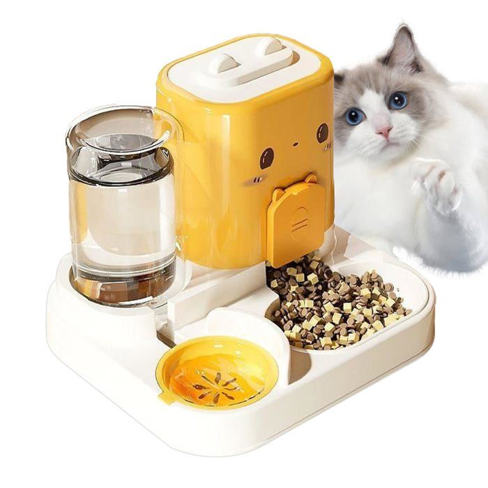 Distributeur Automatique de Nourriture pour Animaux  Distributeur Automatique Nourriture Sèche Eau pour Chat