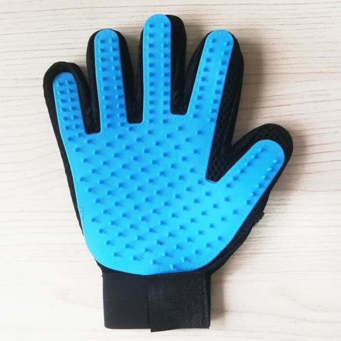 Gants de toilettage - Sky Blue - Élimination des poils - Pour chats - Plastique - Accessoires animaux