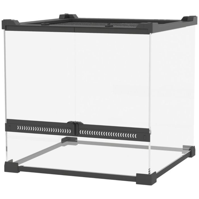 Terrarium en verre pour reptiles avec plateforme étanche sécurisée et verrouillage à bouton  Haute sécurité