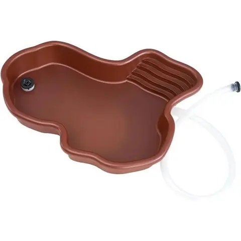 Baignoire pour ReptilesGrande Piscine pour TortuesPiscine pour Reptiles avec Rampe et Plate-Forme Multicolore VIVARIUM