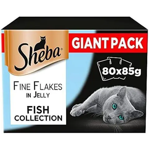 Aliment humide pour chat - SHEBA - Pâtée délicate en gelée - 80 x 85 g - Adulte - Moyen