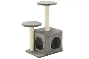 Arbre à chat avec griffoirs en sisal 60 cm Gris
