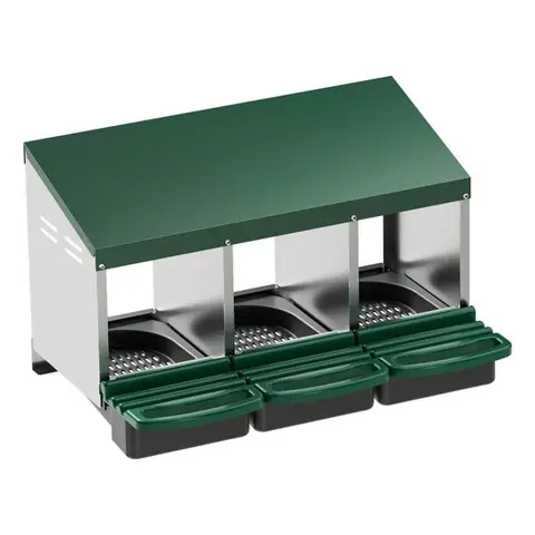 Fudajo Pondoir pour poule 81 x 52 x 48 cm 3x Bac de récupération Ponte Poulailler Nichoir Extérieur Trous daération Circulation da