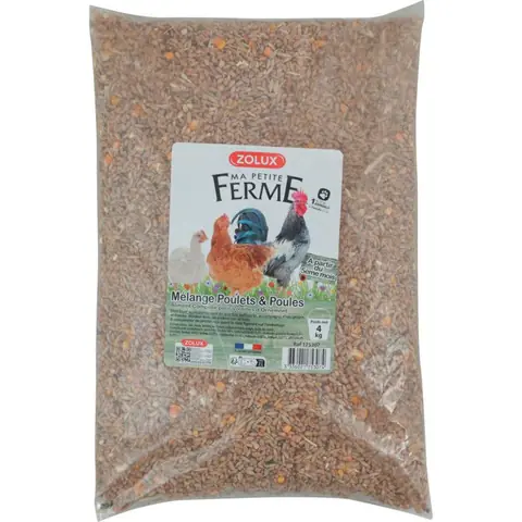 Aliment composé Mélange poulets et poules 4 kg basse cour - zolux
