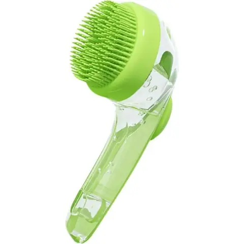 Brosse de lavage pour chien brosse pour chien pour bain - Brosse à shampoing avec distributeur de savon pour animaux de compagnie