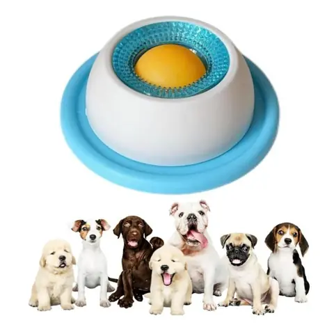 Balle à lécher pour Chien Jouet Interactif à Mâcher Jouet Jouets denrichissement Stimulation Mentale Distribution(Blue)