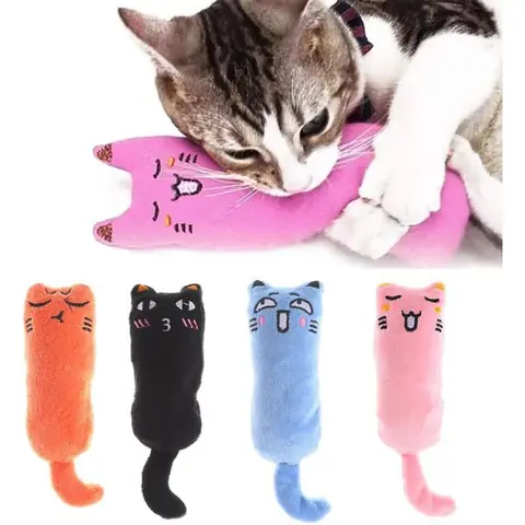4 Pièces Jouet ChatJouet pour ChatHerbe à ChatJouets en Peluche à lherbe à ChatPeluches dherbe à Chat séchée pour Chats