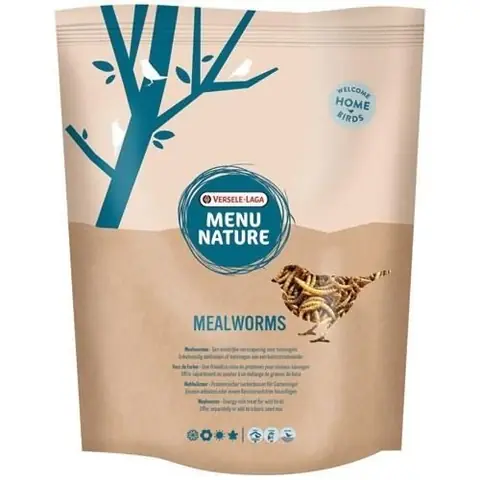 Aliment pour oiseaux - VERSELE LAGA - Menu nature - Mealworms - Vers de farine séchés - 300 gr